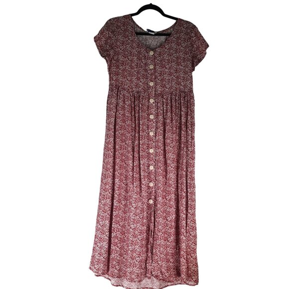 Sycamore Short Sleeve Floral Babydoll Midi Dress - Picture 12 of 14